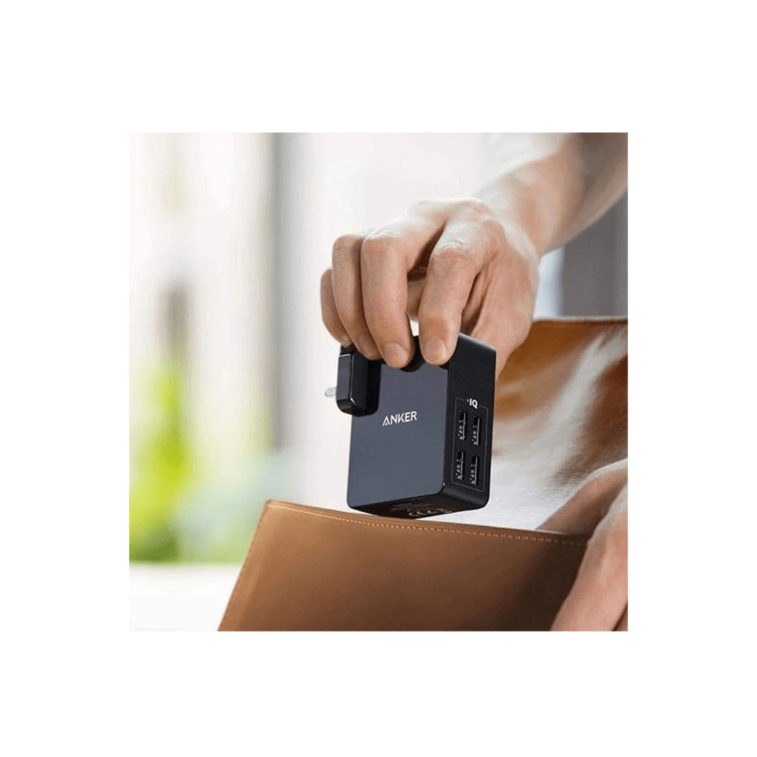Anker Power Port 4 Lite Travel Adapter -  Black in Qatar Anker Power Port 4 Lite Travel Adapter -  Black in Qatar